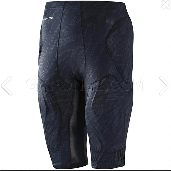 Adidas Padded Shorts Basketball Blue Compression Techfit Climacool Graphics - Picture 1 of 14